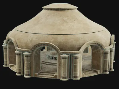 ANCIENT URBAN CITY UTILITY BUILDINGS DESERT EGYPT AAA COLLECTION Low-poly 3D model