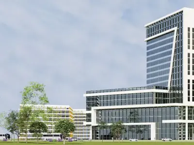 Office Building CM17 - Revit Project 3D model