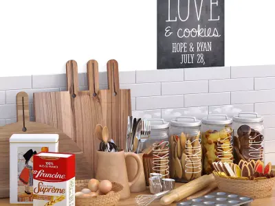 Biscuits en folie 02 3D model