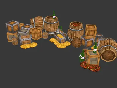 Cartoon Props Pack 3D model