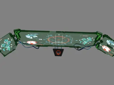 Sci-fi Monitor2 Low-poly 3D model