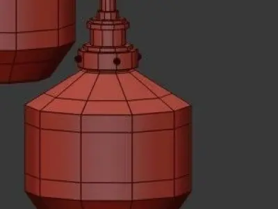 Untitled hanging lamp with four bowls 3D model