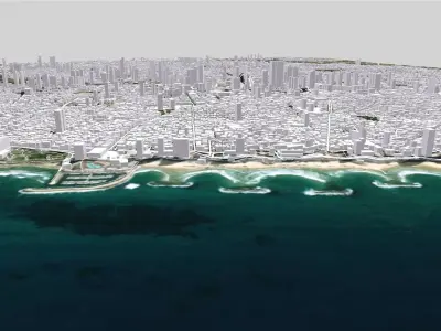 Cityscape Tel Aviv Israel   3D model