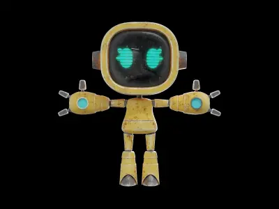 Cute Cartoon Robot 3D Character for Animation Ar Vr Game  3D model