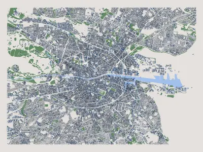 Dublin City Ireland 3D model