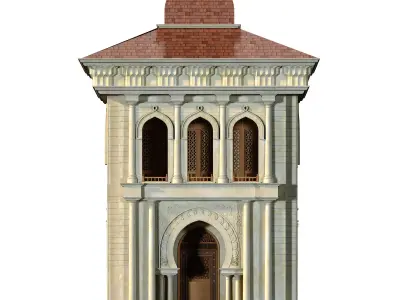  arabic exterior facade element set 806 3D model