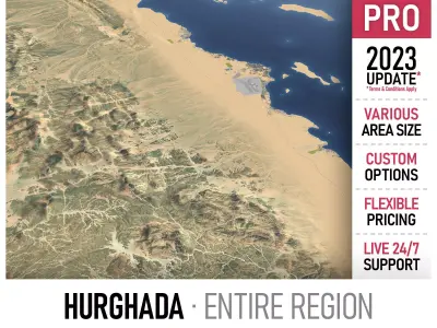 Hurghada Low-poly 3D model