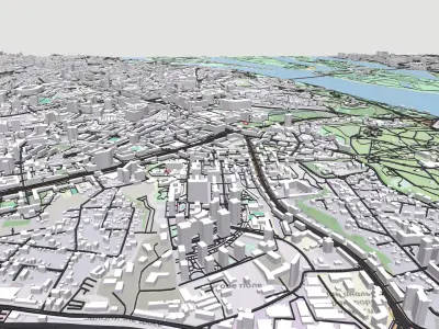 Cityscape Kyiv Ukraine fragment city 3D model