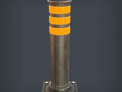 Bollard - Urban Low-poly 3D model