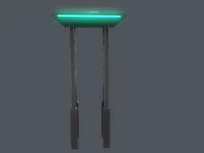 Sci-Fi Tower Low-poly 3D model