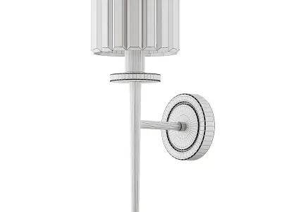 Crystal Block Gold Wall Sconce 3D model