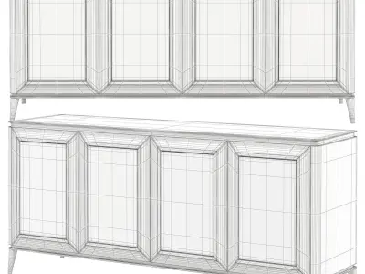 BLUEMOON SIDEBOARD Low-poly 3D model