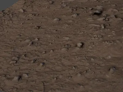 Gravelsand13 dirt area with rocks and dirt 3D model