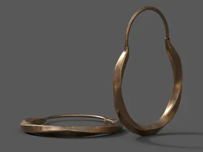 High-Quality 3D Earrings Model Pack 4 Low-poly 3D model