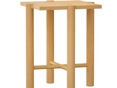 Jo Wood Square End Table Crate and Barrel 3D model