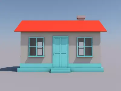 Cartoon House 3D model