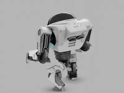 android rigged character 3D model