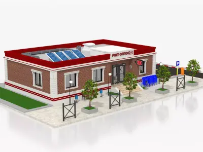 Post Office Low-poly 3D model