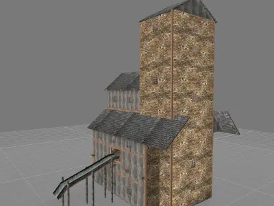 Old Barn Low-poly 3D model