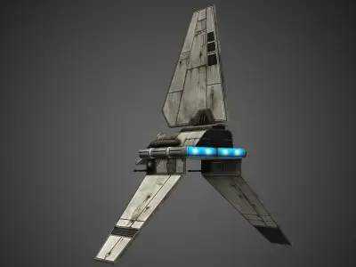 Imperial Shuttle Low-poly 3D model