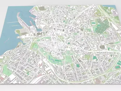 Cityscape Tallinn Estonia 3D model