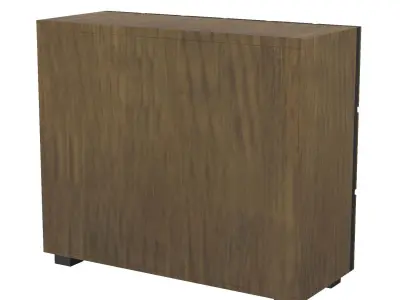 CYPRESS BROWN Two Door Dimensional Squares Cabinet 40 inch 3D model