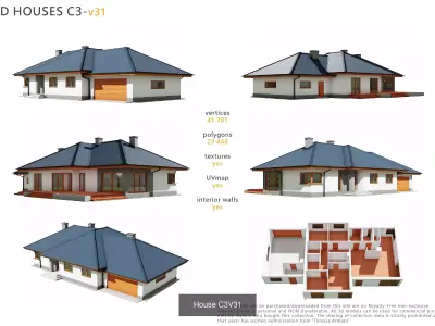 Starter Collection House 3D Model Pack