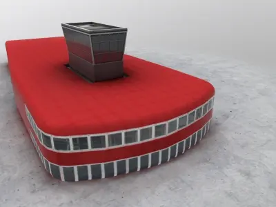 LFMN Fire Station Low-poly 3D model