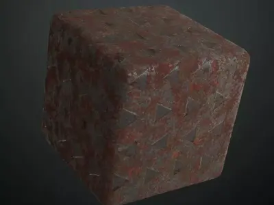 Manhole Cover With Triangle Studs PBR Seamless Texture