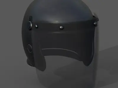 Helmet scifi police mask military combat soldier  Low-poly 3D model