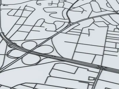 Santo Domingo Road Network and Streets 3D model