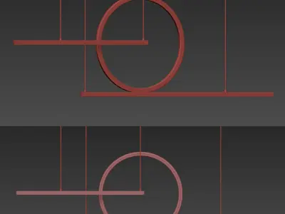 LED Contemporary Pendant Chandelier 3D model