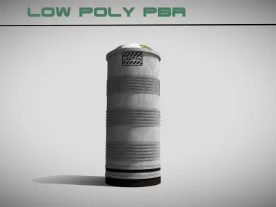 Sci-Fi Container Low-poly 3D model