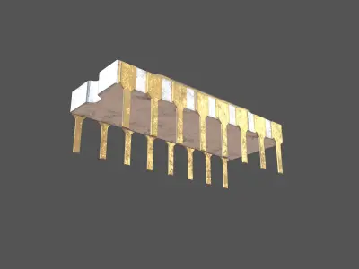 Intel C4004 CPU v1 002 Low-poly 3D model