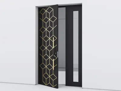 Aluminium door 294 3D model