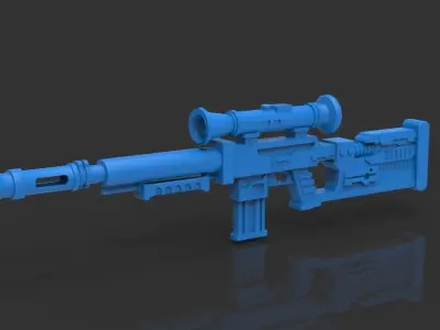 sci-fi-sniper gun 3D print model