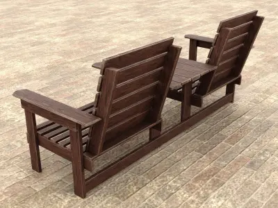 Bench Garden 3D model