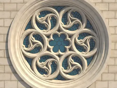 Gothic Window Type 3 model 3D model