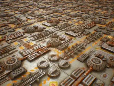 PBR Sci-Fi Industrial Texture 21 Low-poly 3D model