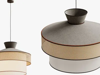 Pendant light wagasa 3D model