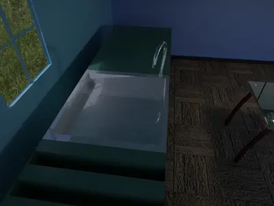 Modern 3D kitchen 3D model Low-poly 3D model