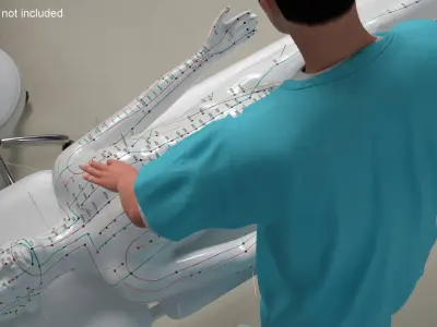  Asian Medic with Acupuncture Mannequin 