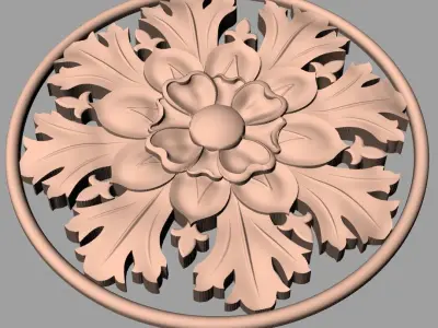 European furniture 3D relief models for CNC wood engraving E194 3D model