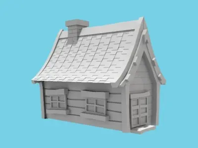 Cartoon Cottage 3D model
