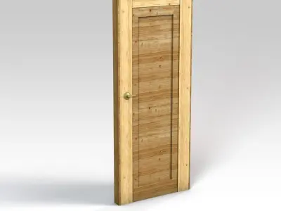 Wooden door 2 Free 3D model