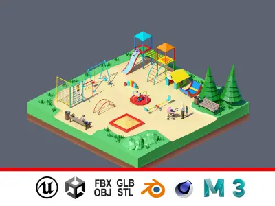 land 94A Low-poly 3D model