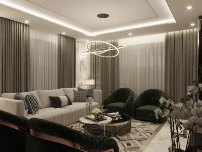 villa lining room walk through 3D print model