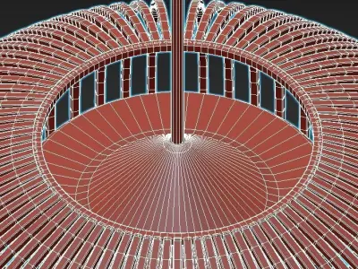 Suspension Luminaire Bois 3D model