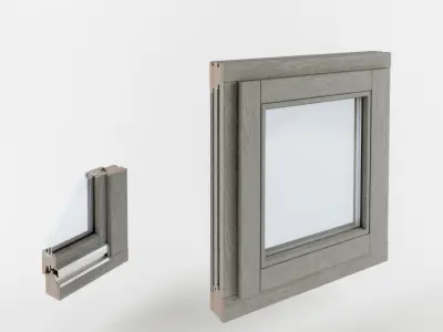 Window full model and cuted 3D model