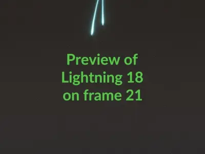Animated Lightning v18 Low-poly 3D model